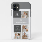 モデン3コラージュ写真とグレーの最高の家族ギフト Case-Mate iPhoneケース (裏面)