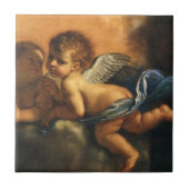『モデーナの守護聖人の天使の詳細』（Guercinoによる）、 タイル (正面)