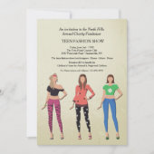 モデ10代のルファッション表示招待状 招待状 (正面)