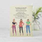 モデ10代のルファッション表示招待状 招待状 (スタンド正面)