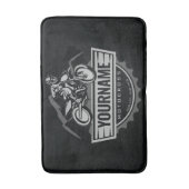 モトクパーソナライズされたロスライダーダートバイクレース バスマット (正面縦)