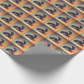 モトクロスおもしろい漫画ラッピング紙 ラッピングペーパー (角)