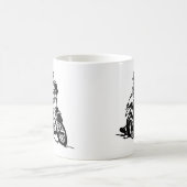 モトクロスのオートバイ コーヒーマグカップ (中央)