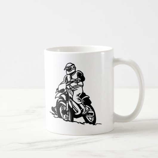 モトクロスのオートバイ コーヒーマグカップ (右)