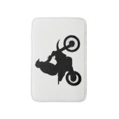 モトクロスのシルエット バスマット (正面縦)