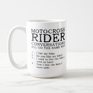 モトクロスの会話のおもしろいな土のバイクのマグ コーヒーマグカップ