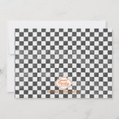 モトクロスの土のバイクの男の子の誕生会のオレンジ 招待状 (裏面)