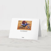 モトクロスの土バイクのチャンピオンのレーサー4 サンキューカード (裏面)