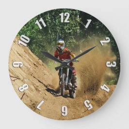 モトクロスの土バイクのチャンピオンの競争 ラージ壁時計