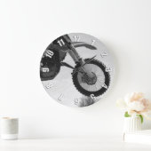 モトクロスの土バイクの選手権レース ラージ壁時計 (ホーム)