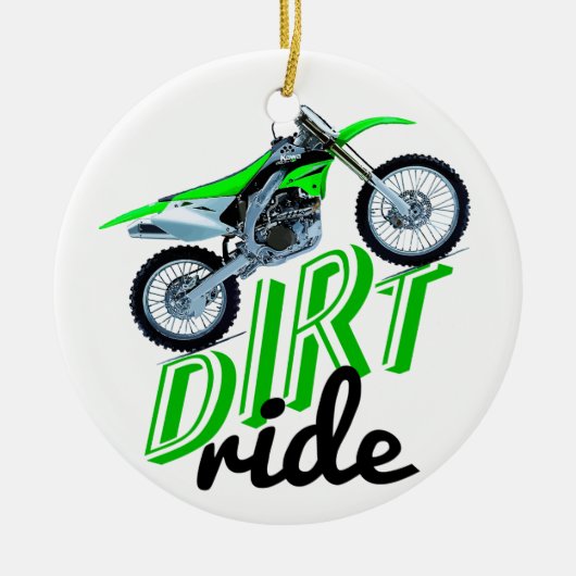 モトクロスの常習者 セラミックオーナメント (正面)