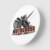 モトクロスの常習者 ラウンド壁時計 (傾斜)