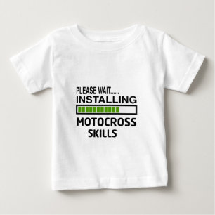 モトクロスの技術を取付けること ベビーTシャツ