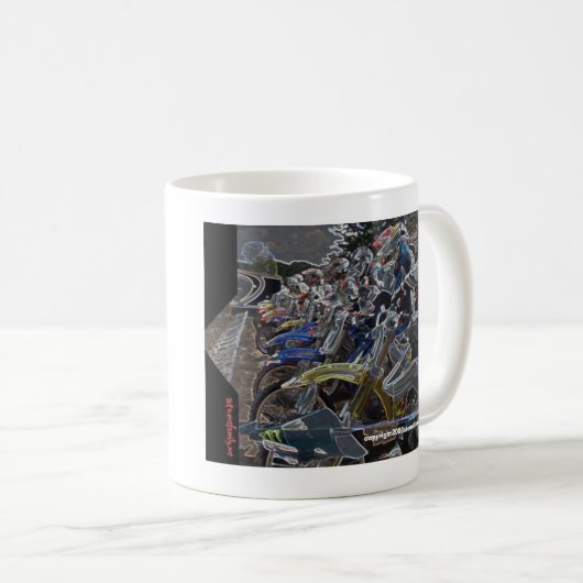 モトクロスの開始、私は苦境を必要とします、 コーヒーマグカップ (正面右)