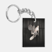 モトクロスの鞭; クールな黒 キーホルダー (正面左)