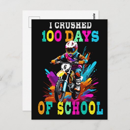 モトクロスの100人の日を潰した ポストカード (正面/裏面)