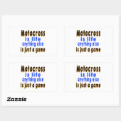 モトクロスは人生だ他はゲームだ 長方形シール (シート)