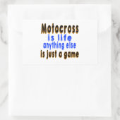 モトクロスは人生だ他はゲームだ 長方形シール (バッグ)