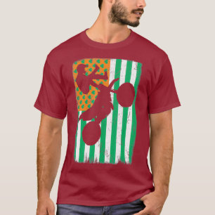 モトクロスアイルランドUSAアメリカ国旗St patricks Tシャツ