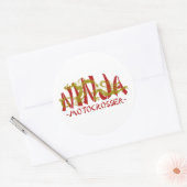 モトクロスアドラゴン忍者 ラウンドシール (封筒)