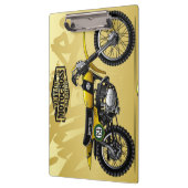 モトクロスイエローダートバイククリップボード | オフロード クリップボード (左)