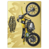 モトクロスイエローダートバイククリップボード | オフロード クリップボード (裏面)