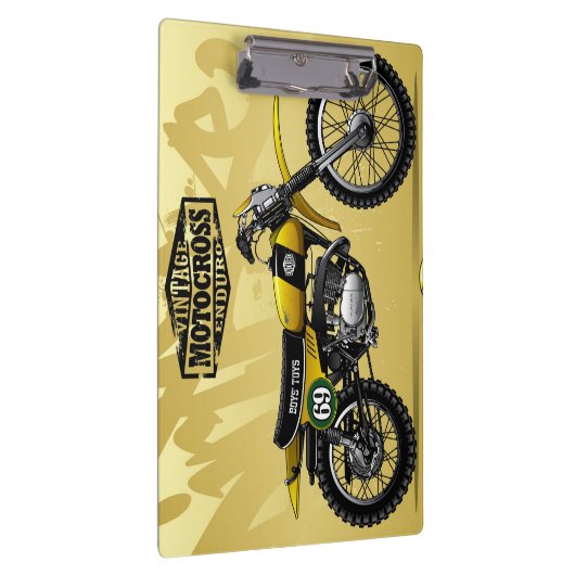 モトクロスイエローダートバイククリップボード | オフロード クリップボード (右)