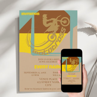 モトクロスイベントお誕生日おめでとう招待状です 招待状