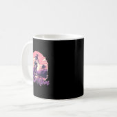 モトクロスウーマンモトママ コーヒーマグカップ (正面左)