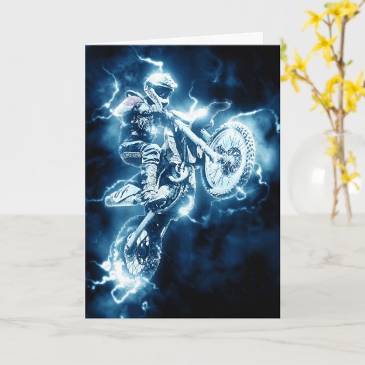 モトクロスエクストリームスポーツ カード (黄色い花)