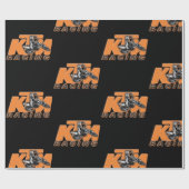 モトクロスオレンジ ラッピングペーパー (フラット)