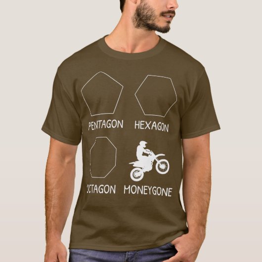 モトクロスオートバイダートバイクおもしろいミーム Tシャツ (正面)