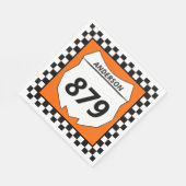 モトクロスカスタムダートバイクナンバープレートオンオレンジ スタンダードランチョンナプキン (角)