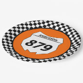 モトクロスカスタムダートバイクナンバープレートオンオレンジ ペーパープレート (アングル)