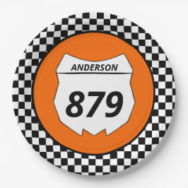 モトクロスカスタムダートバイクナンバープレートオンオレンジ ペーパープレート