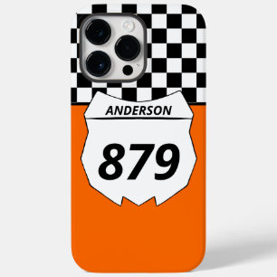 モトクロスカスタムダートバイクナンバープレートオンオレンジ Case-Mate iPhone 14 PRO MAXケース