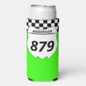 モトクロスカスタムダートバイク番号プレートオングリーン スリム缶クーラー (Seltzer裏面)