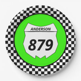 モトクロスカスタムダートバイク番号プレートオングリーン ペーパープレート