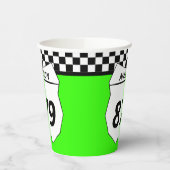 モトクロスカスタムダートバイク番号プレートオングリーン 紙コップ (左)