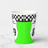 モトクロスカスタムダートバイク番号プレートオングリーン 紙コップ (右)