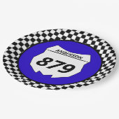 モトクロスカスタムダートバイク番号プレートオンブルー ペーパープレート (アングル)