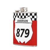 モトクロスカスタムダートバイク番号プレートオンレッド フラスク (左)