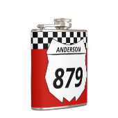 モトクロスカスタムダートバイク番号プレートオンレッド フラスク (右)