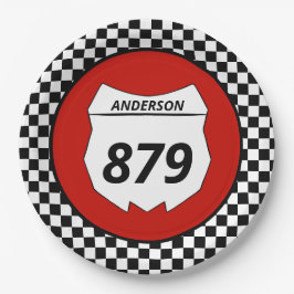 モトクロスカスタムダートバイク番号プレートオンレッド ペーパープレート