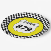 モトクロスカスタムダートバイク番号プレートオン黄色 ペーパープレート (アングル)