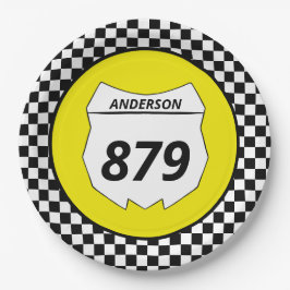 モトクロスカスタムダートバイク番号プレートオン黄色 ペーパープレート