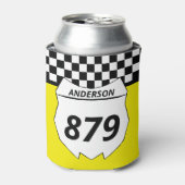 モトクロスカスタムダートバイク番号プレートオン黄色 缶クーラー (缶正面)