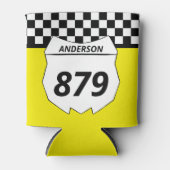 モトクロスカスタムダートバイク番号プレートオン黄色 缶クーラー (正面)