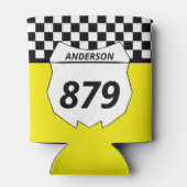 モトクロスカスタムダートバイク番号プレートオン黄色 缶クーラー (裏面)