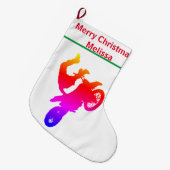 モトクロスクリスマスストッキング ラージクリスマスストッキング (正面 (吊り時))
